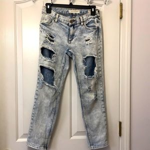 light wash ripped jeans